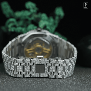 Reloj de Lujo con Incrustaciones de Diamantes para Hombre, Plata de Ley 925, Estilo Hip Hop, Reloj de Pulsera con Moissanita, Venta al Por Mayor - Product Image 4