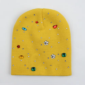 Fabricant de bonnets, logo personnalisé, bonnet à visière, bonnet en tricot, strass, bonnet personnalisé - Product Image 3