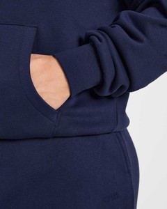 Sudadera con Capucha para Mujer, al por Mayor, con Logotipo Bordado Personalizado en la Parte Delantera, de Buena Calidad, Manga Larga, Transpirable, Color Sólido, Forrada, Talla Grande, 100% Algodón - Product Image 3
