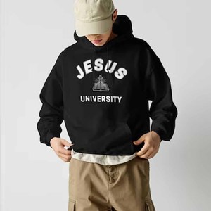 Sudadera con Capucha de Ropa Cristiana con la Frase 'Jesus Is King', para Hombres, Mujeres y Jóvenes, en Felpa Francesa, con Logotipo Personalizado y Bordado Chenille - Product Image 3