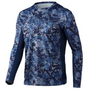 Chemises de pêche personnalisées à séchage rapide, respirantes, UPF 50, anti-UV, écologiques, 100% polyester, impression camouflage, chasse - Product Image 1