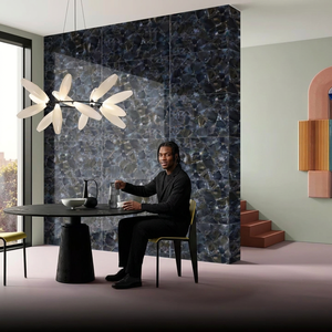 Blue Ice Cube Marble Porcelain Tiles 600x1200mm High Gloss Luxury Floor <b>Wall</b> Slab Tiles - Product Image 5