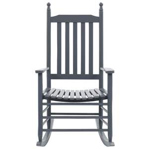 Fauteuil à bascule standard en bois de peuplier gris, mobilier domestique confortable - Product Image 2