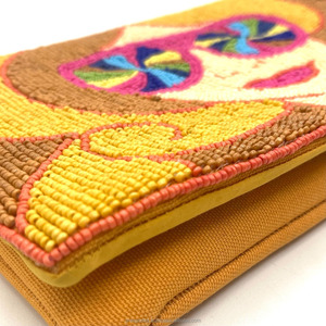 Bolso de Mano con Cuentas y Diseño Facial, Multicolor, Estilo Pop Art, Bordado con Cadena, Bolso de Noche Elegante para Mujer, Forro de Seda - Product Image 3