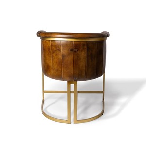 Silla de Hierro y Cuero al por Mayor con Diseño Moderno y Elegante, Tapizada en Cuero Genuino a Precio de Exportación - Product Image 6