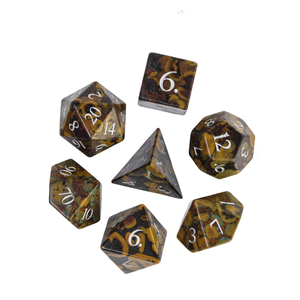 Dés en pierre de haute qualité, jaspe fruité, cristal naturel, pierres de guérison Reiki, pierres gravées, ensemble de dés personnalisés, cristal viking. - Product Image 3