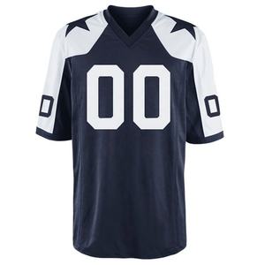 Maillot de football américain court en maille avec empiècements en sergé brodé et imprimé, et pantalon rembourré 7/8 – Vente en gros - Product Image 1