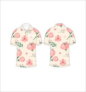 เสื้อโปโลพิมพ์ลายดอกไม้แบบกำหนดเอง แขนสั้น สวมใส่สบาย เหมาะสำหรับกอล์ฟ เทนนิส ชุดทีมฤดูร้อน - Product Image 2