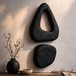 Handmade Stoneware Wall Mount Home <b>Decoration</b> Sculpture Wall Art Wabi Sabi Wall Sculpture Home Decor By Universal Overseas INDIA - Product Image 1