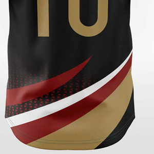 เสื้อเบสบอล XTEAMWEAR แบบสั่งทำพิเศษ ลายพิมพ์แบบ Sublimated สีดำ แดง ทอง สำหรับผู้ใหญ่ แขนสั้น ระบายเหงื่อได้ดี ใส่ได้ทุกฤดู - Product Image 6