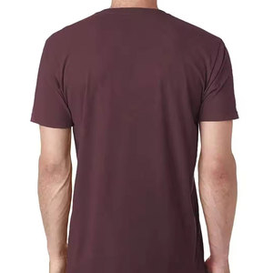 เสื้อยืดคอกว้างสีพื้น ผ้าฝ้าย 100% สำหรับผู้ชาย - สวมใส่สบาย ทรงหลวม ระบายอากาศได้ดี แห้งเร็ว แขนสั้น เหมาะสำหรับใส่ลำลอง - Product Image 2