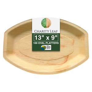 Vassoio Ovale in Foglia di Palma Naturale 33 cm x 23 cm per Decorazioni e Stoviglie da Festa - Product Image 6