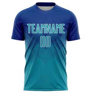เสื้อฟุตบอลสั่งทำพิเศษสำหรับผู้ใหญ่ แขนสั้น โพลีเอสเตอร์ 100% ระบายเหงื่อได้ดี คอวี พิมพ์ลายแบบรีดร้อน ระบายอากาศได้ดี เหมาะสำหรับฤดูร้อน พร้อมพิมพ์ชื่อทีม - Product Image 5