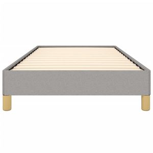 Cadre de lit en contreplaqué polyester gris clair, bois d'ingénierie, taille Twin XL, design moderne en métal - Product Image 5