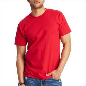 T-shirt pour homme à manches courtes, col rond, coupe classique, couleur unie, décontracté, tricoté, tissu jersey 100% coton - Product Image 1