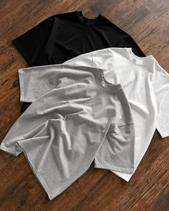 เสื้อยืดโอเวอร์ไซส์ผู้ชายสีดำหนา คุณภาพดี ขายส่ง สตรีทแวร์ ผ้าฝ้ายนุ่ม 100% หนัก 280gsm เป็นมิตรกับสิ่งแวดล้อม - Product Image 4