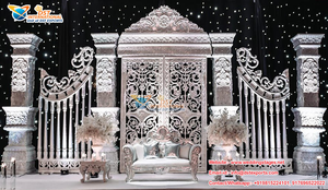 Elegant Bollywood <b>Wedding</b> Theme Stage Decor Modern Reception Stage for Bollywood <b>Weddings</b> Western <b>Wedding</b> Decor Reception Stage - Product Image 2