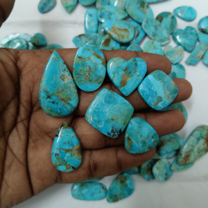 Accessoires de mode Cabochon de forme et de taille de mélange de turquoise naturelle pour la fabrication de bijoux pierres précieuses en vrac de l'Inde fabrication à la main - Product Image 2