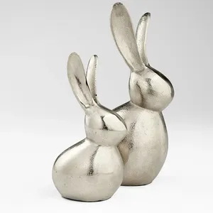 Elegante Escultura de Animal de Aluminio Chapado en Oro Hecha a Mano, Figura Moderna de Estilo Antiguo Pulido, Adorno de Interior de Primera Calidad - Product Image 2