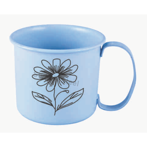 Mug à fleurs imprimées avec poignée en acier inoxydable - Product Image 1