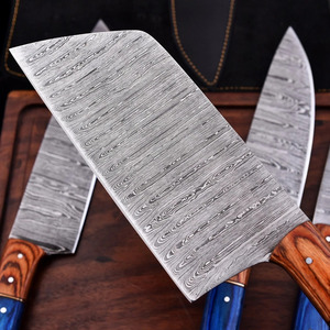 Juego de Cuchillos de Cocina de Acero de Damasco, 5 Piezas, Mango de Madera Pakka Azul, Juego de Cuchillos de Chef Profesionales, Directo de Fábrica - Product Image 3