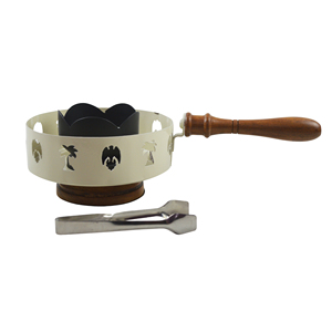 Quemador de incienso de carbón vegetal Hand-Loban de alta demanda con mango de madera, fragancia para el hogar y Bakhoor, con pinzas de acero y base de madera. - Product Image 6