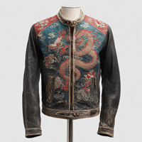 Veste en cuir et fourrure de luxe de haute qualité pour hommes