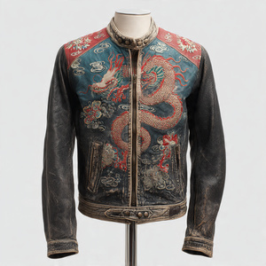 Veste en cuir et fourrure de luxe de haute qualité pour hommes - Product Image 6