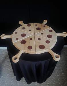 Handmade Wooden Steak <b>Pizza</b> Plate | Eco-Friendly Solid Wood Serving Tray - Product Image 1