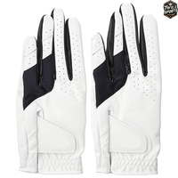 Gants de golf unisexes en cuir Cabretta respirant, couleurs et logo personnalisés, antidérapants, pour la main gauche, sport