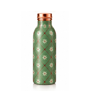 Red Metal Water Bottle Christmas <b>Ornament</b> Design <b>Copper</b> Lid Portable Travel Drinkware Novelty Style - Product Image 2
