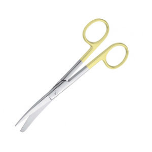 กรรไกรผ่าตัดแบบออร์โธปิดิกส์เคลือบทองครึ่งหนึ่ง แบบตรงและแบบโค้ง ยี่ห้อ Mayo ขนาด 5.5 นิ้ว TC OEM - Product Image 3
