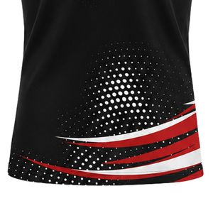 Black <b>Red</b> Soccer Polo Jersey for Men Athletic Team Shirt Lightweight Breathable Sports Apparel Competition Training Football - Product Image 2