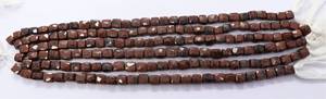 Perles cubiques à facettes en obsidienne Marconi naturelle Aaa, 6-7 mm, forme de boîte Marconi, 8 pouces, perles cubiques 3D en obsidienne, forme carrée à facettes - Product Image 3