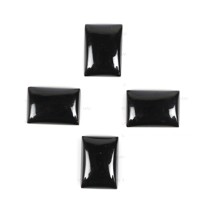Unique Natural Black Onyx 10x14mm Rectangle Flat Back Calibrated Cabochon Loose Gemstone for Jewelry Making Wholesale Supplier - Product Image 1