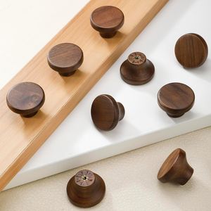 Polished Wooden Round Lightweight Knobs for Home Decoration - Product Image 1