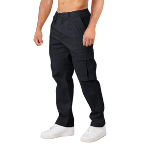 Custom Logo Men's Slim Fit Multi-Pocket Cotton Canvas Breathable Quick Dry Midweight Cargo Pants Fashion Street Wear Casual - Product Image 3