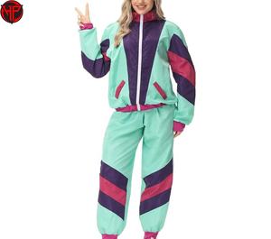 Conjunto Deportivo Cortavientos para Mujer, Venta al Por Mayor, Precio de Fábrica, Sublimación, Conjunto de 2 Piezas - Product Image 2