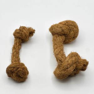 Interactive pet chew toy coconut coir <b>ball</b> with handle natural coco husk fiber play <b>balls</b> for pets - Product Image 6