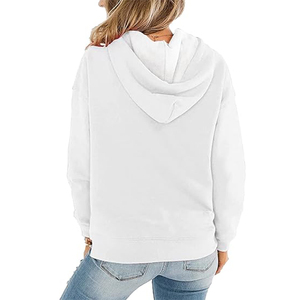 Sweat-shirt à capuche unisexe tendance, couleur unie, coupe classique, en coton, tissu molletonné, design décontracté avec poche, pour l'automne - Product Image 3