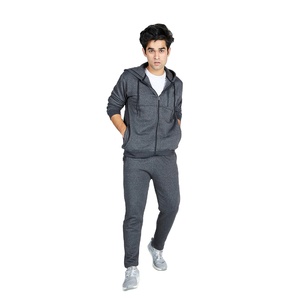 Sudadera de entrenamiento para hombre al por mayor, con logo personalizado, corte ajustado, cremallera completa, peso pesado, alta calidad, chándales de talla grande 2 - Product Image 1