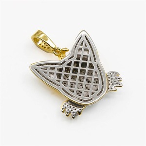 พร้อมตัวอย่างหินอัญมณีชุบทองเสน่ห์ฮิปฮอปสร้อยคอจี้น้ำแข็งที่ไม่ซ้ำกันจี้เครื่องประดับ - Product Image 2