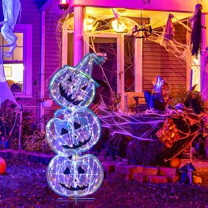 Decorazione di Halloween a forma di zucca con 150 LED e base - Product Image 4
