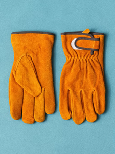 Guantes de Seguridad de Cuero Naranja, Largos hasta la Muñeca, Térmicos, Sin Forro, Estilo Sencillo, para Exteriores, Invierno, Ropa de Abrigo de Calidad, Fabricante Mayorista - Product Image 1