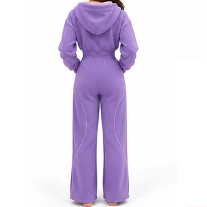 Combinaison en polaire pour femmes EAZWEARS, production de couleurs personnalisées, usine de vêtements sur mesure, fournisseur direct d'usine, vêtements en gros - Product Image 6