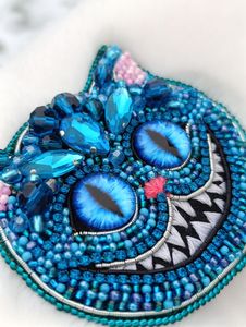 Handcrafted Embroidered Beaded Brooch Lapel <b>Pin</b> Jewelry Fashion Accessory MD HANDICRAFTS Model MD-9386 Wedding - Product Image 5