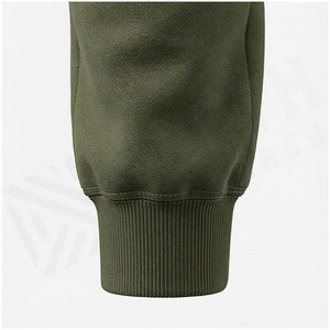 Women Olive Green Hooded Tracksuit 2-Piece Set <b>Full</b> <b>Zip</b> <b>Sweatshirt</b> Jogger Pants Solid Color Casual Autumn Wear - Product Image 6