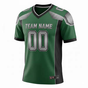 Camisetas de Fútbol Americano Personalizadas, Sublimadas, para Adultos, Unisex, Cuello en V, Manga Corta, Transpirables, de Malla, Secado Rápido, Antibacterianas - Product Image 5