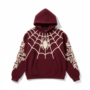 Sudadera con Capucha de Lujo con Estampado de Araña en Sublimación, Color Degradado, Estilo Urbano para Hombre y Mujer, Corte Regular, Forro Polar, Invierno - Product Image 2