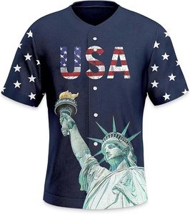 Maillot de baseball respirant sublimé, impression vintage personnalisée, veste de baseball légère à boutons pour hommes - Product Image 4